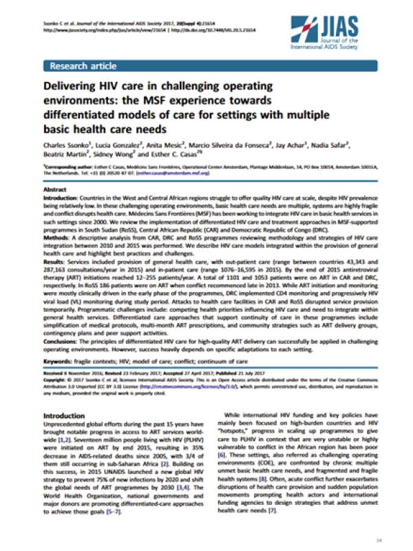JIAS MSF differentiated services 2017 Article
